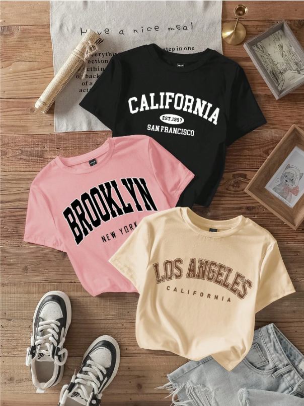 PACK DE 3 CAMISETAS BASICAS DAMA