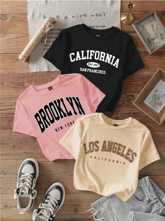 PACK DE 3 CAMISETAS BASICAS DAMA